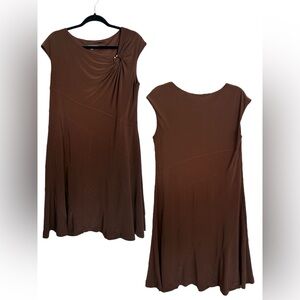 Jones Wear Chocolate Brown Dress